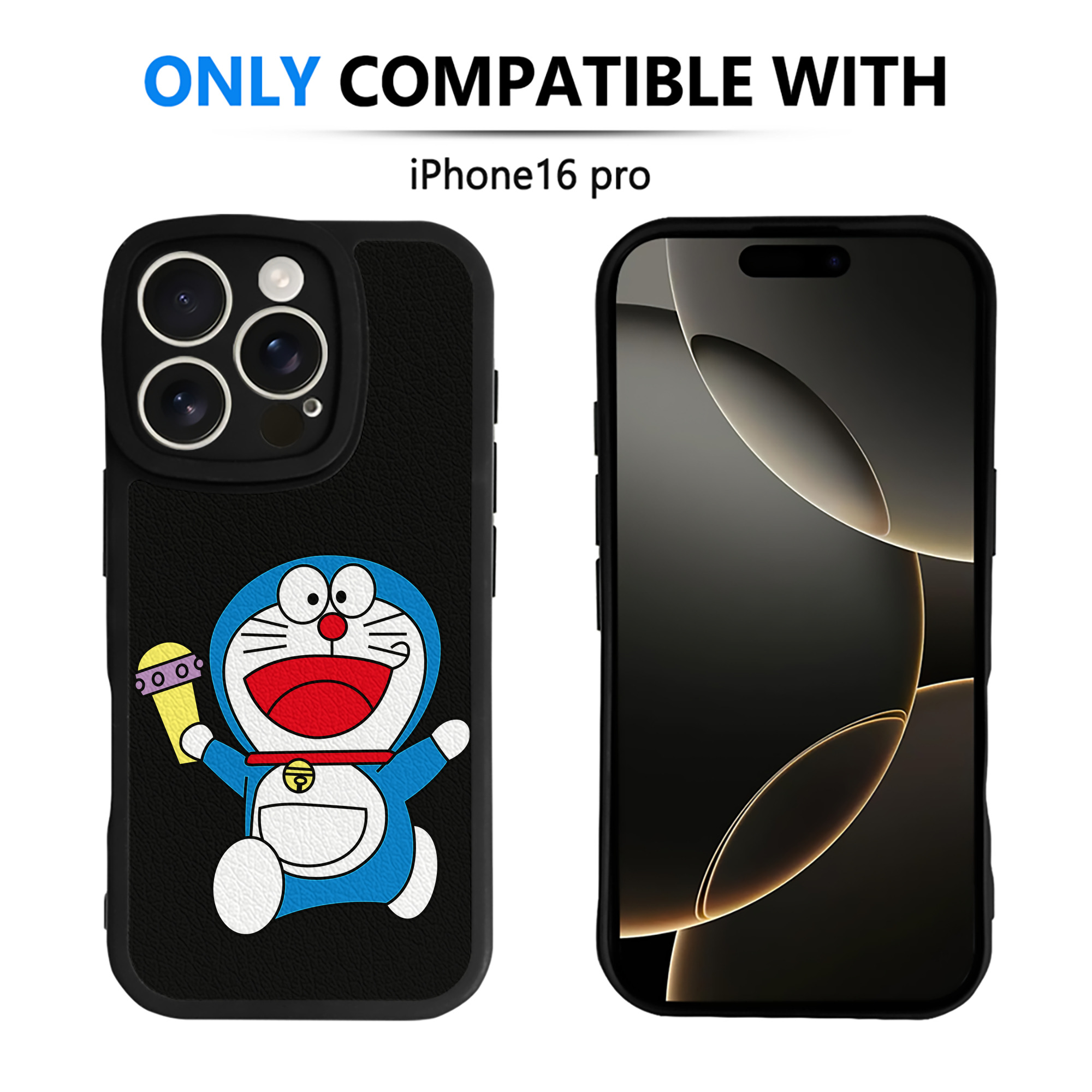 （画像用） ドラえもん Doraemon 【iPhone 16シリーズ対応】シリコンスマホケース（レザー調） 材質：シリコン